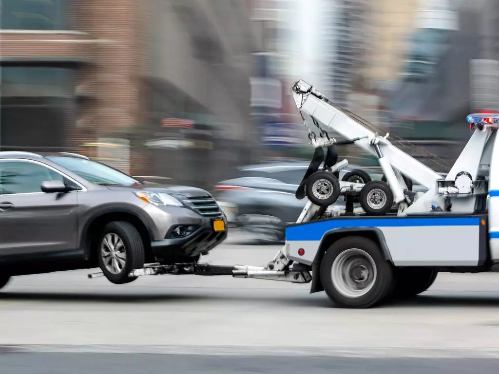 A Car being towed